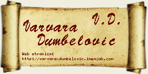 Varvara Dumbelović vizit kartica
